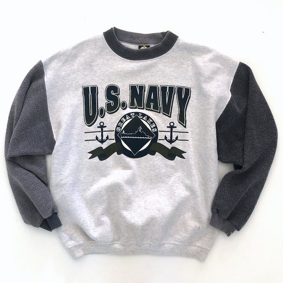 Vintage Other - US NAVY GREAT LAKES Men's VTG Sweatshirt Large
